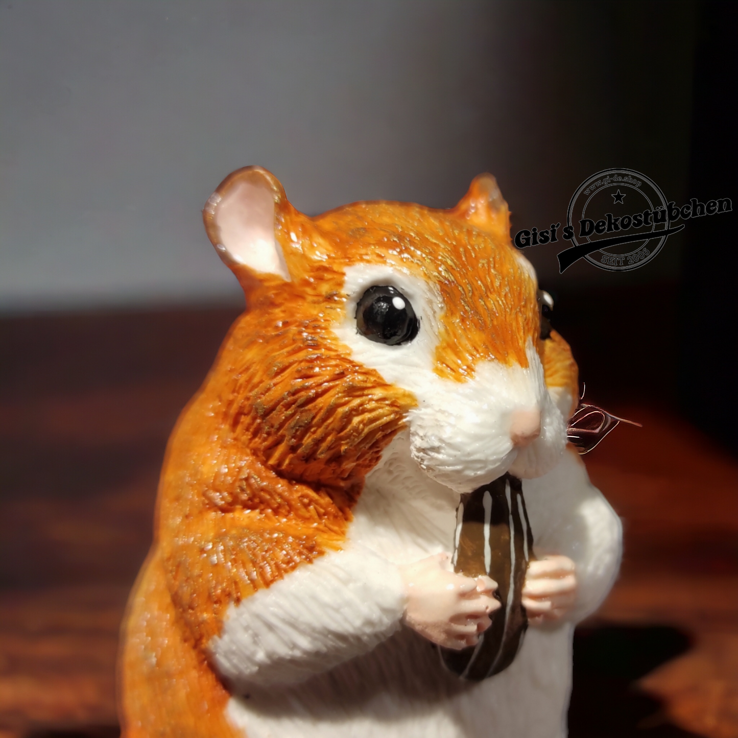 Hamster Skulptur handbemalt Tierliebhaber