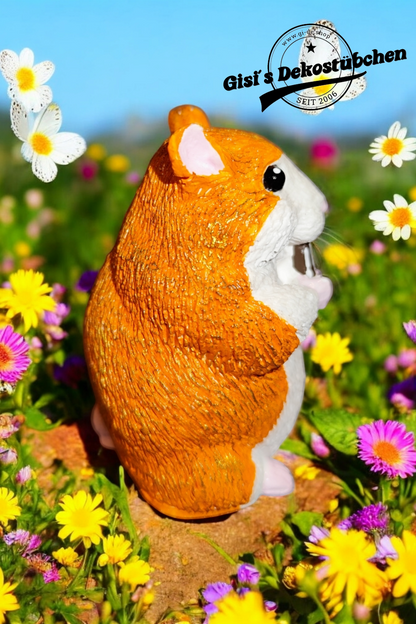 Hamster Skulptur handbemalt Tierliebhaber