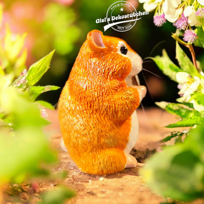 Hamster Skulptur handbemalt Tierliebhaber