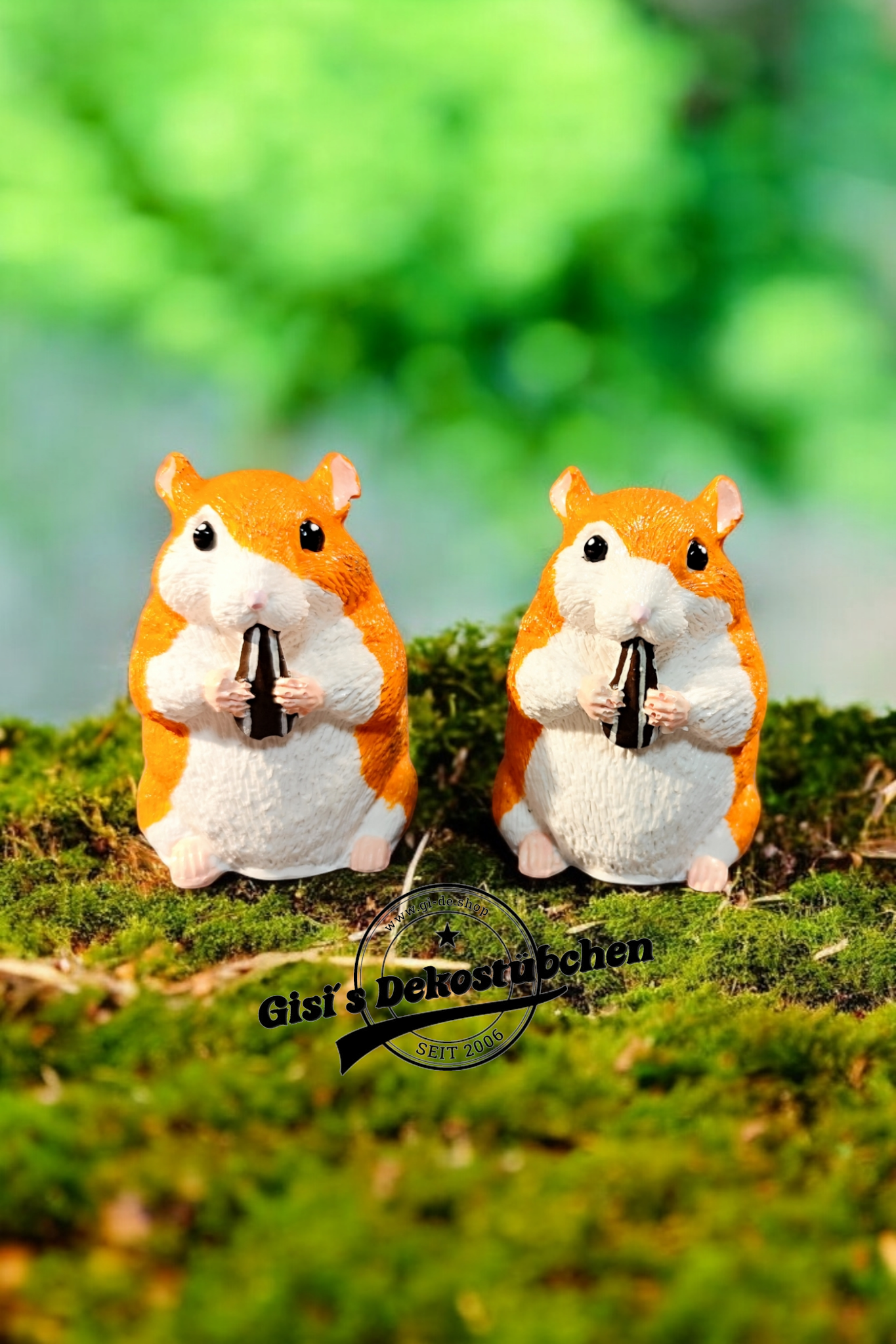 Hamster Skulptur handbemalt Tierliebhaber