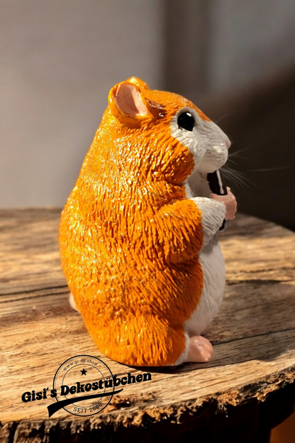 Hamster Skulptur handbemalt Tierliebhaber