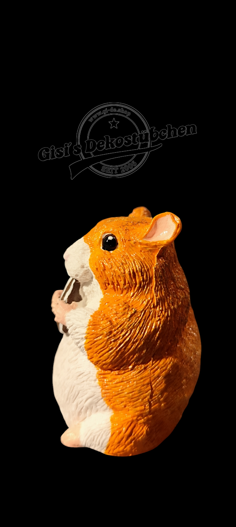 Hamster Skulptur handbemalt Tierliebhaber