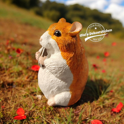 Hamster Skulptur handbemalt Tierliebhaber