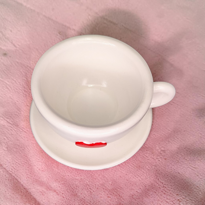 Handbemalte Mini Keramiktasse mit Herz