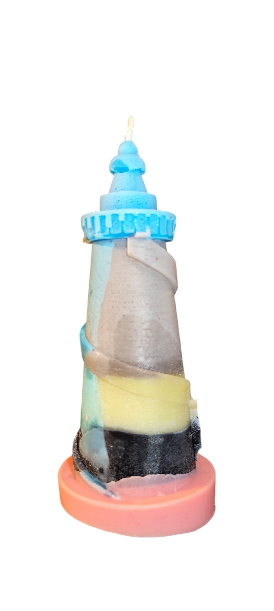Handgegossene Leuchtturm-Kerze aus Sojawachs | Wunschfarbe & Duft | Maritime Deko
