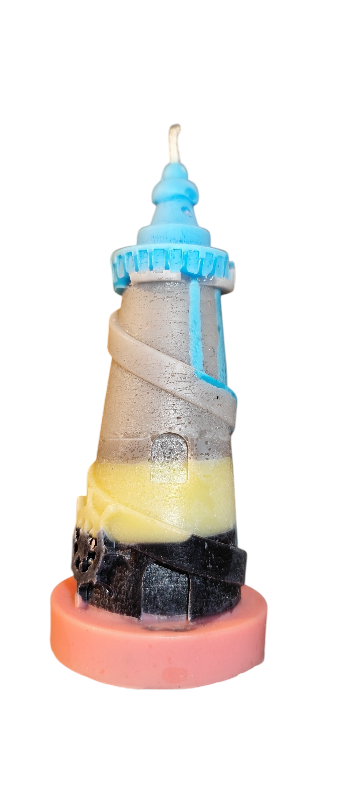 Handgegossene Leuchtturm-Kerze aus Sojawachs | Wunschfarbe & Duft | Maritime Deko