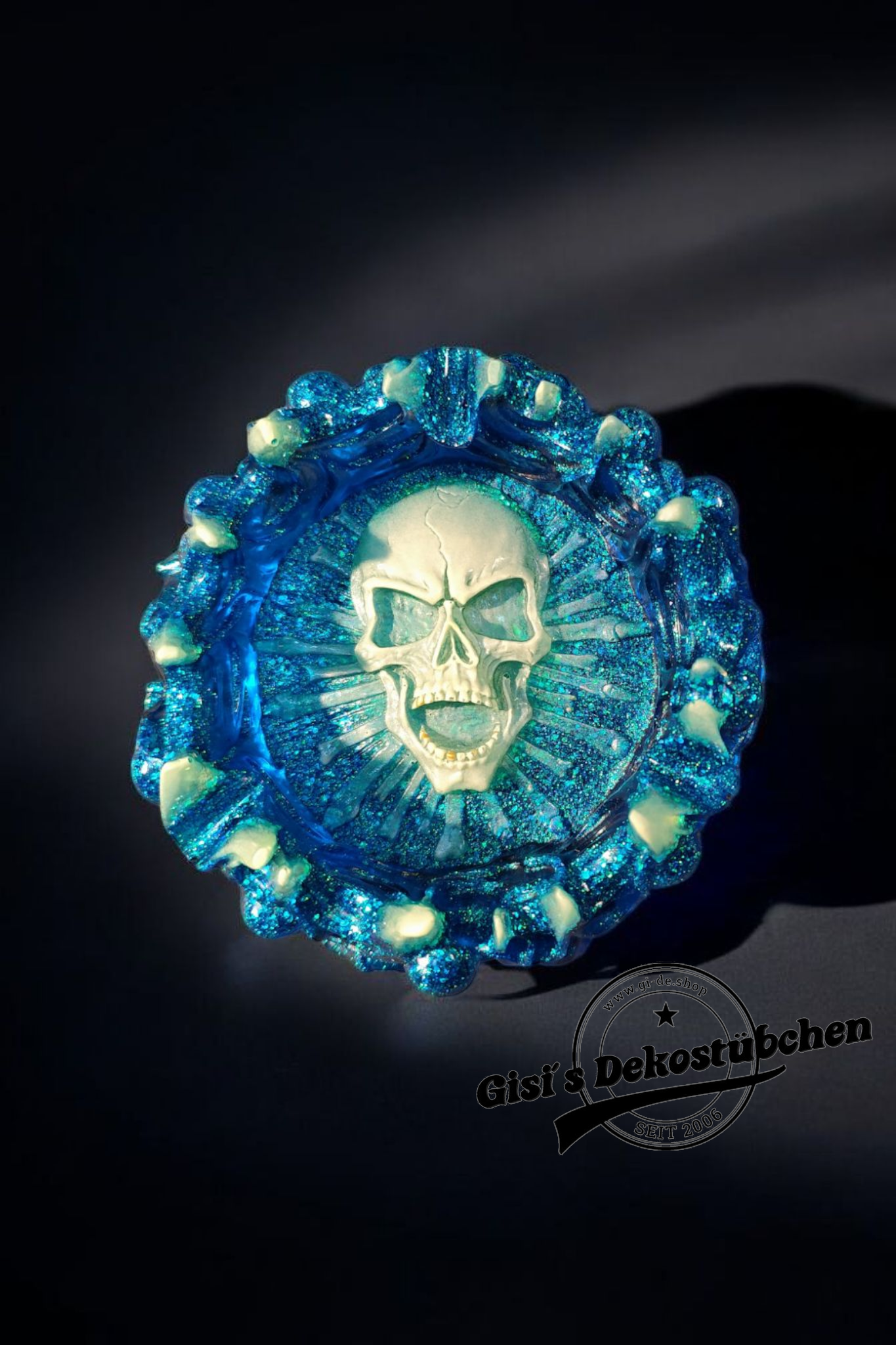 Harz Aschenbecher Form Schädel Epoxid