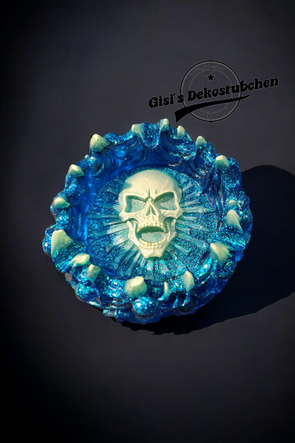 Harz Aschenbecher Form Schädel Epoxid