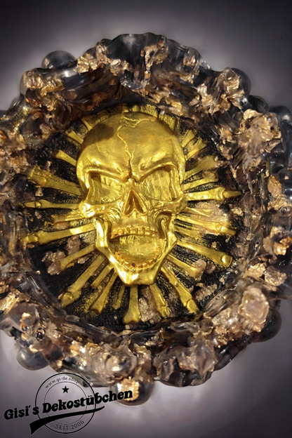 Harz Aschenbecher Form Schädel Epoxid