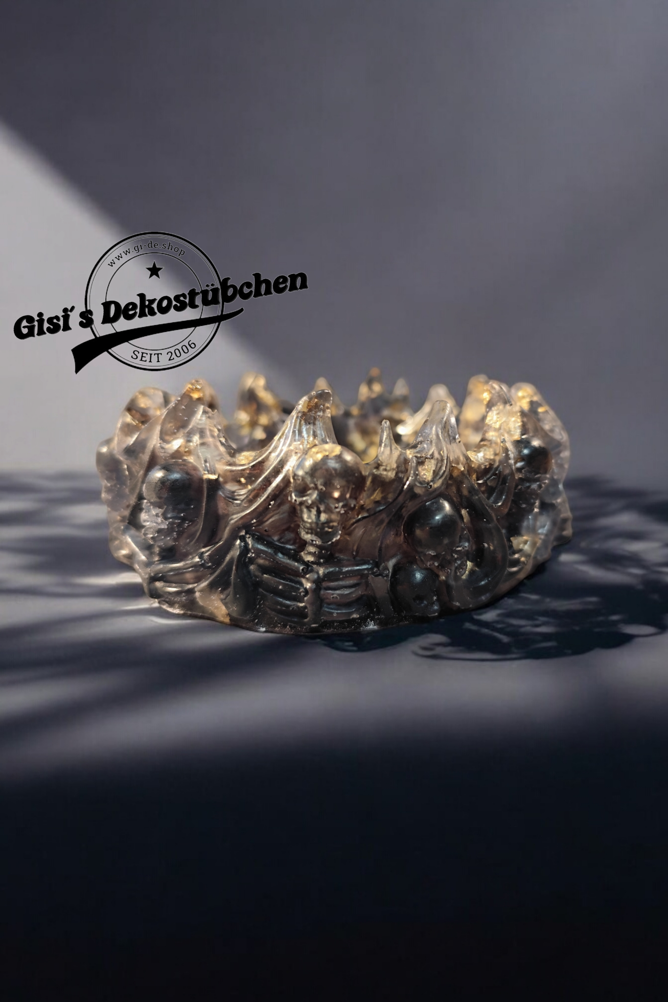 Harz Aschenbecher Form Schädel Epoxid