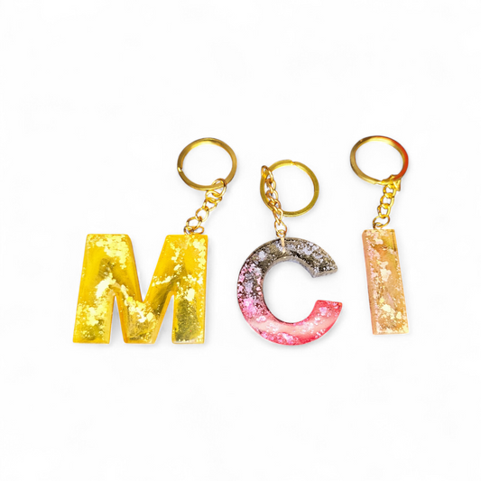 Harz Buchstaben Schlüsselanhänger