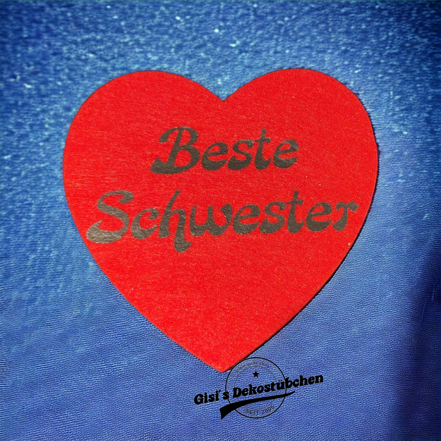 Herz-Filzuntersetzer