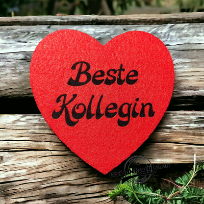 Herz-Filzuntersetzer