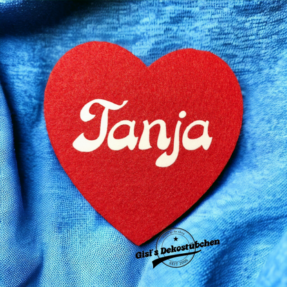 Herz-Filzuntersetzer