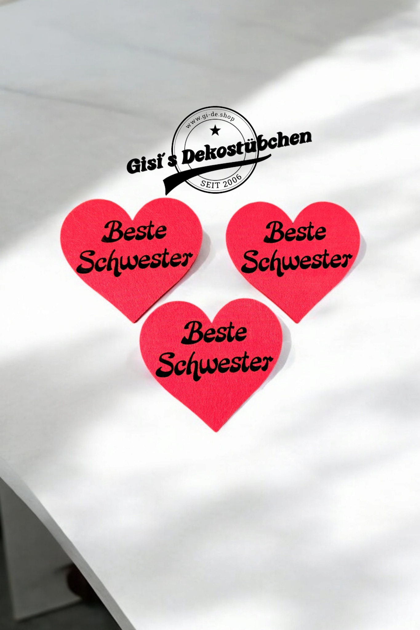 Herz-Filzuntersetzer