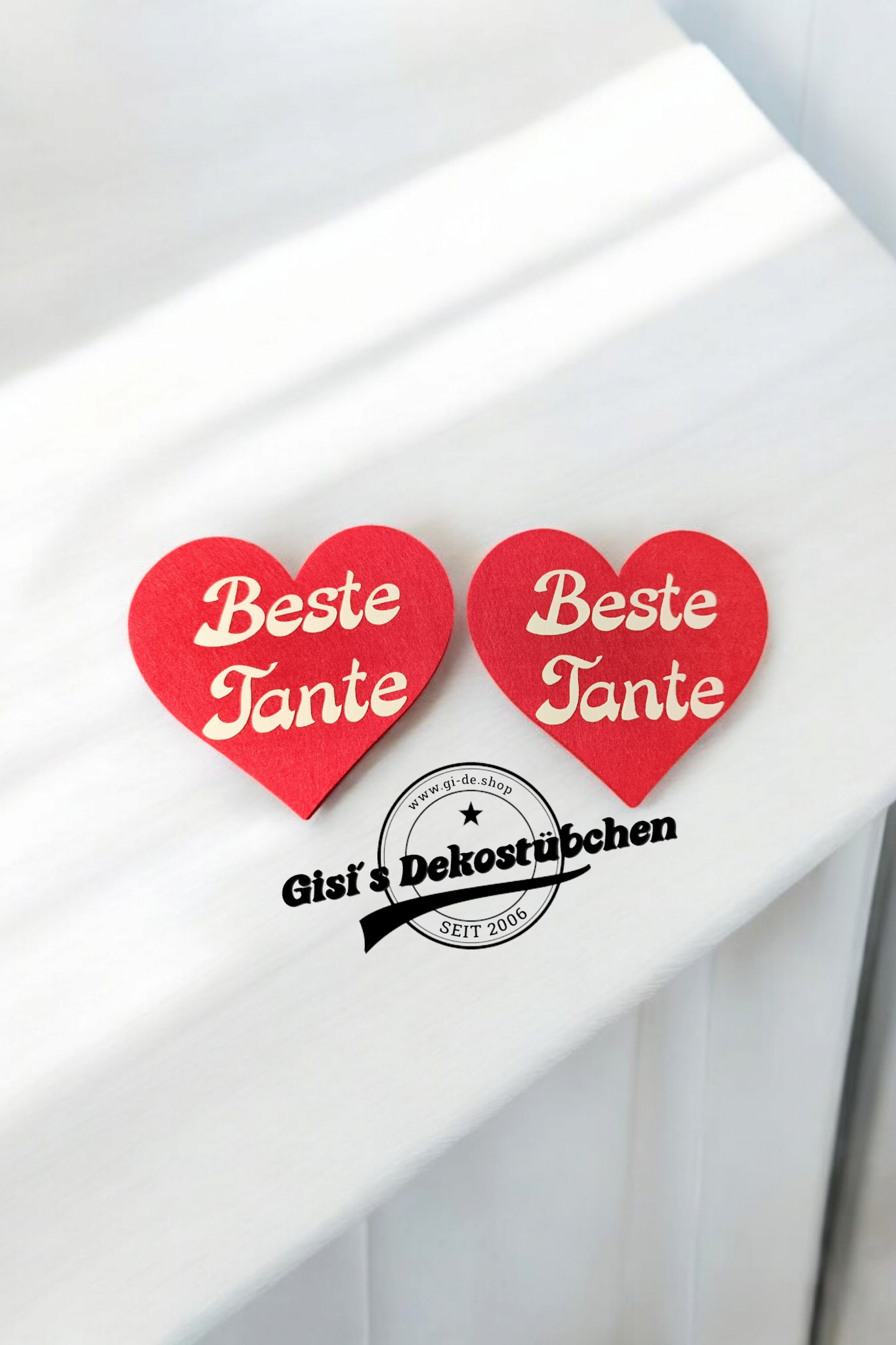 Herz-Filzuntersetzer