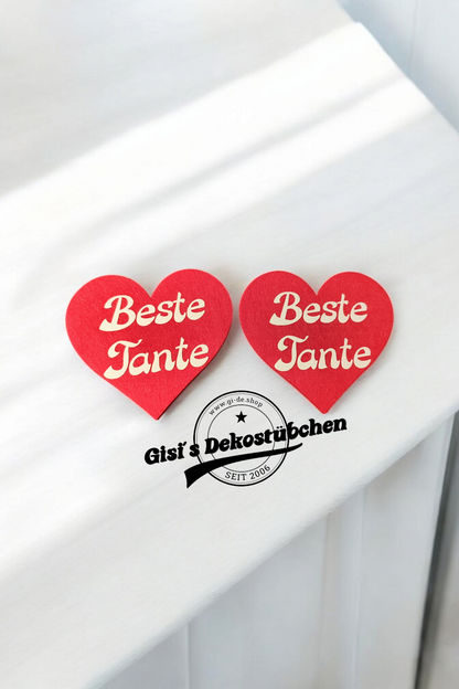 Herz-Filzuntersetzer