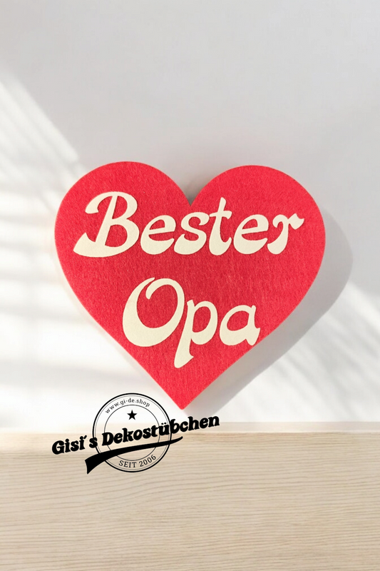 Herz-Filzuntersetzer