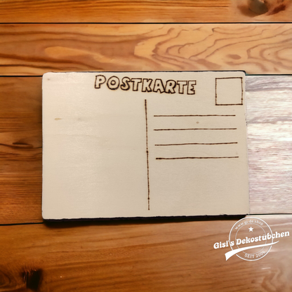 Holz Postkarte