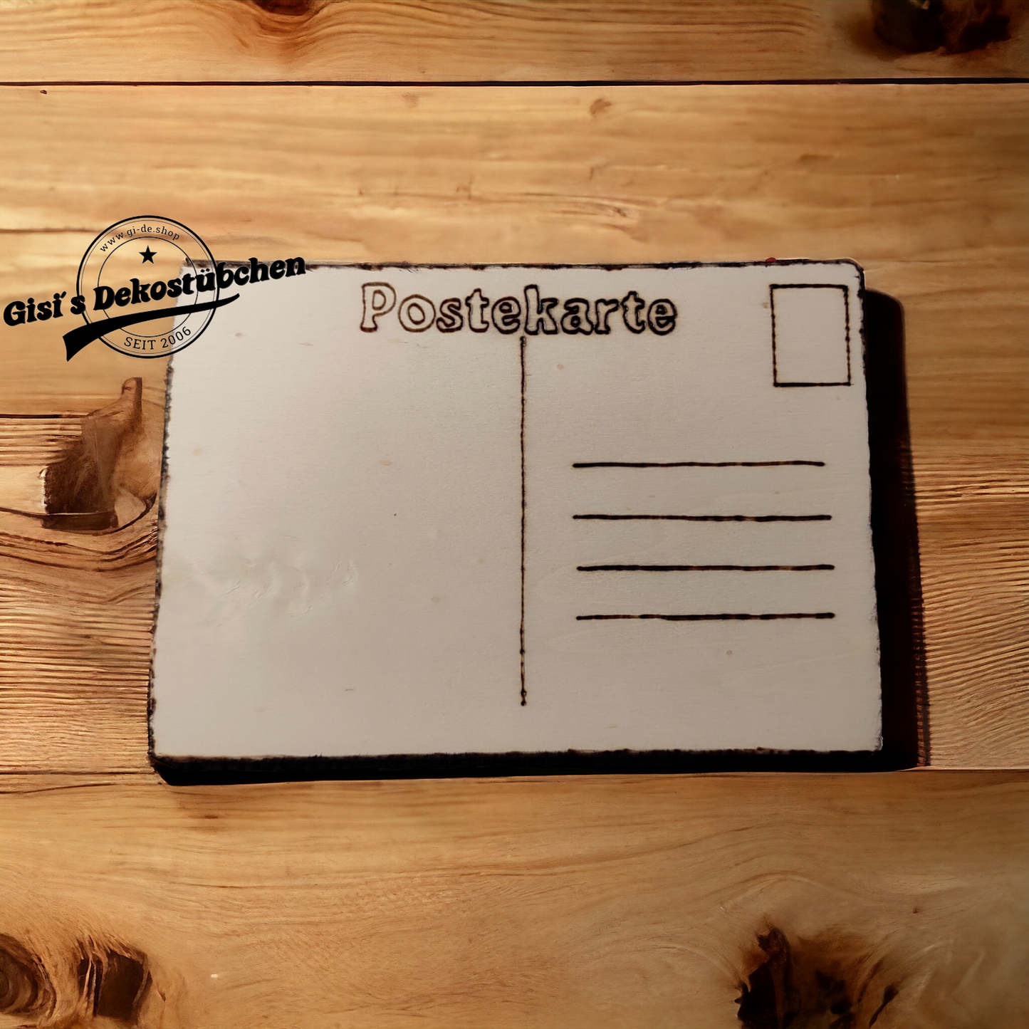 Holz Postkarte