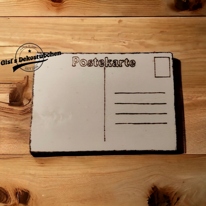 Holz Postkarte