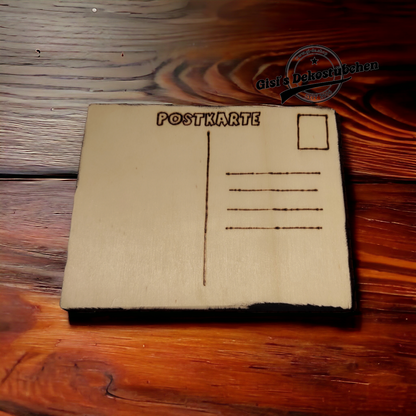 Holz Postkarte