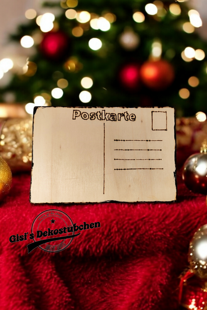 Holz Postkarte