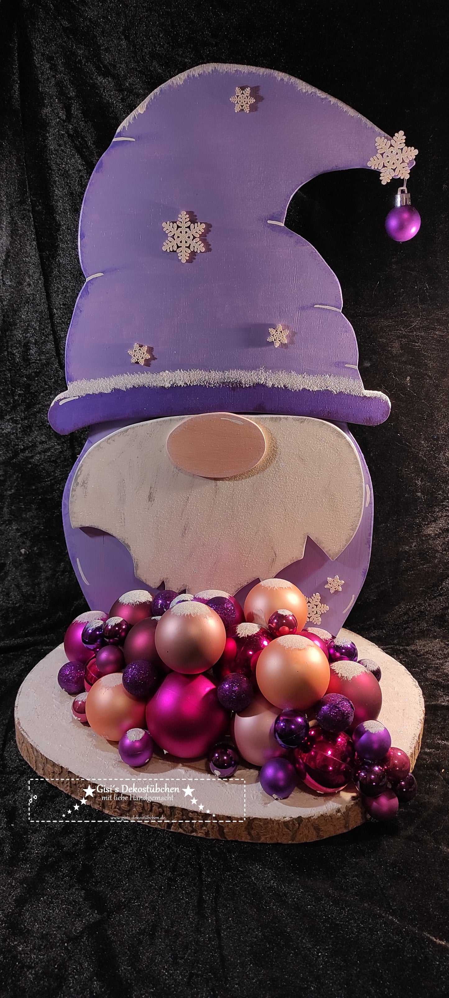 Holzwichtel Winter (4 Jahreszeiten) beleuchtet