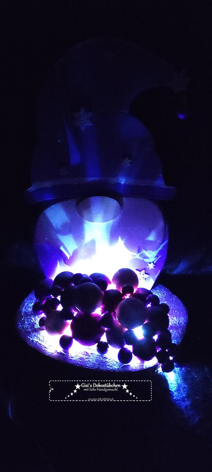 Holzwichtel Winter (4 Jahreszeiten) beleuchtet