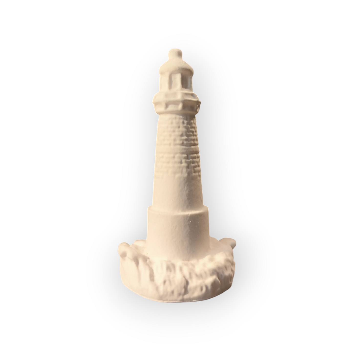 Keramik-Leuchtturm 5,5 cm – handgefertigte Miniatur, weiß, 18 g