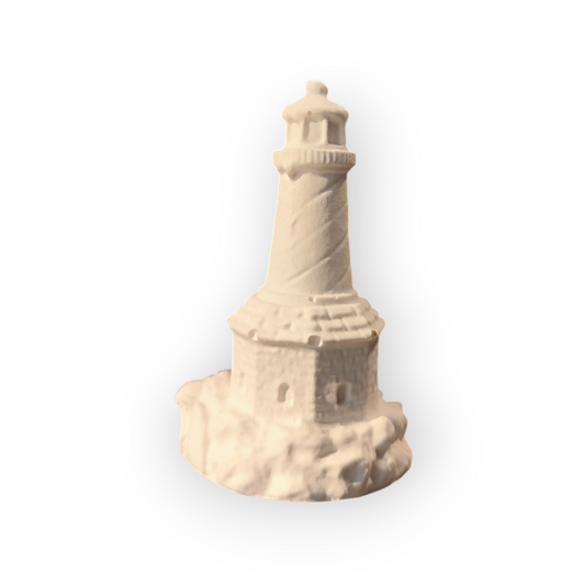 Keramik-Leuchtturm 5,5 cm – maritime Miniatur, weiß, 28 g