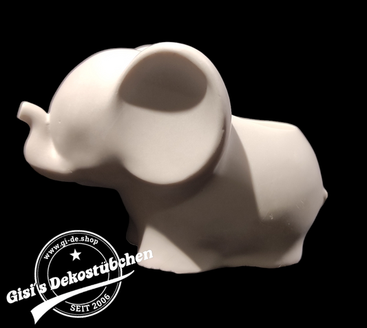 Keramik Elefant Blumentopf / Teelichthalter
