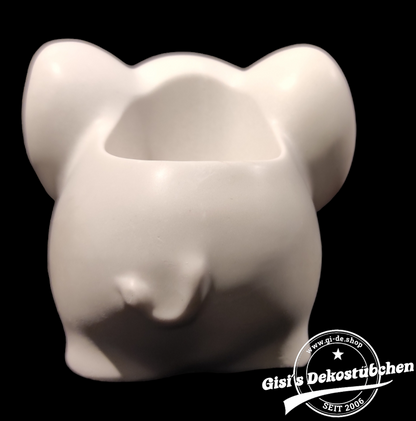Keramik Elefant Blumentopf / Teelichthalter