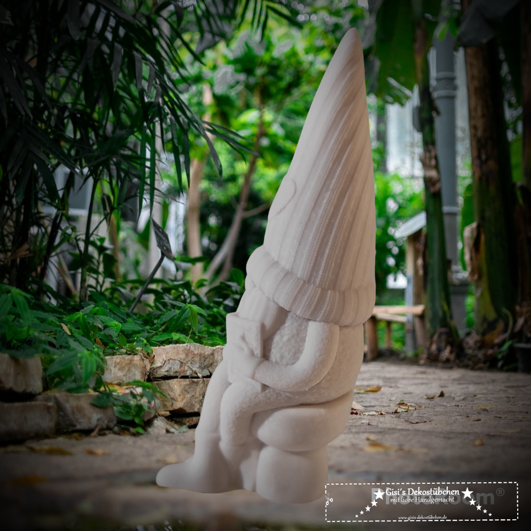 Keramik Wichtel Nr. 1 sitzende mit Herz