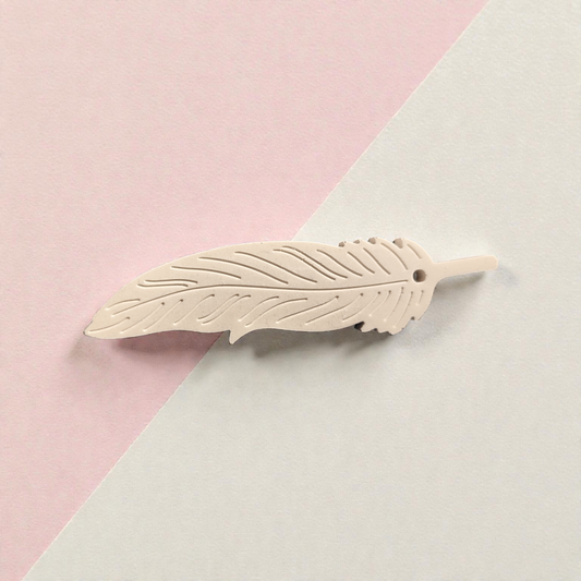 Keramik Feder Anhänger