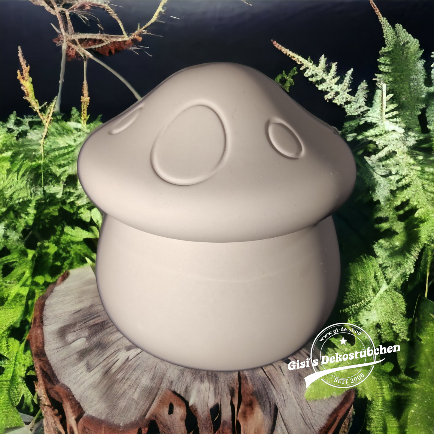 Keramik, Pilz, Dose, Geschenkverpackung, Schmuckkästchen