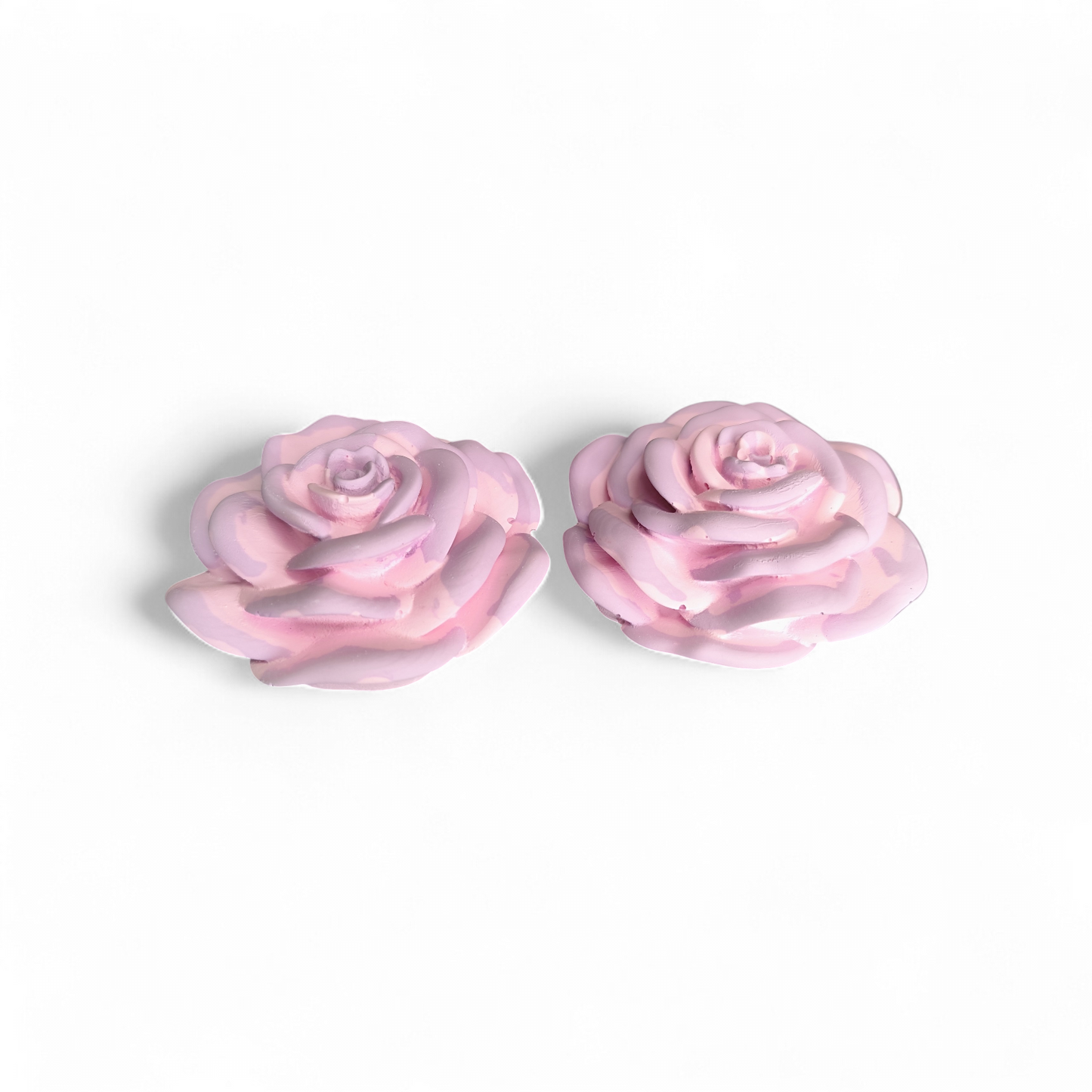 Keramik Rose in Pastellfarben – Handgefertigt – 2 Wunschfarben – Unikat – 7,7 cm