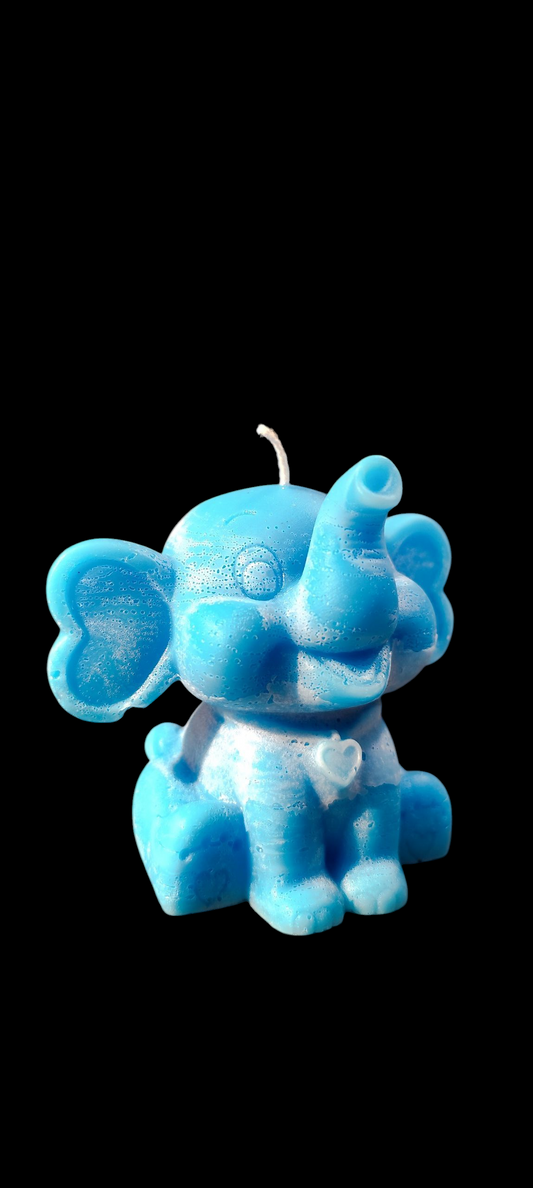 Kerze Elefant – handgemacht aus Paraffinwachs – ca. 10 × 7 × 6 cm – Wunschfarbe & Wunschduft ---