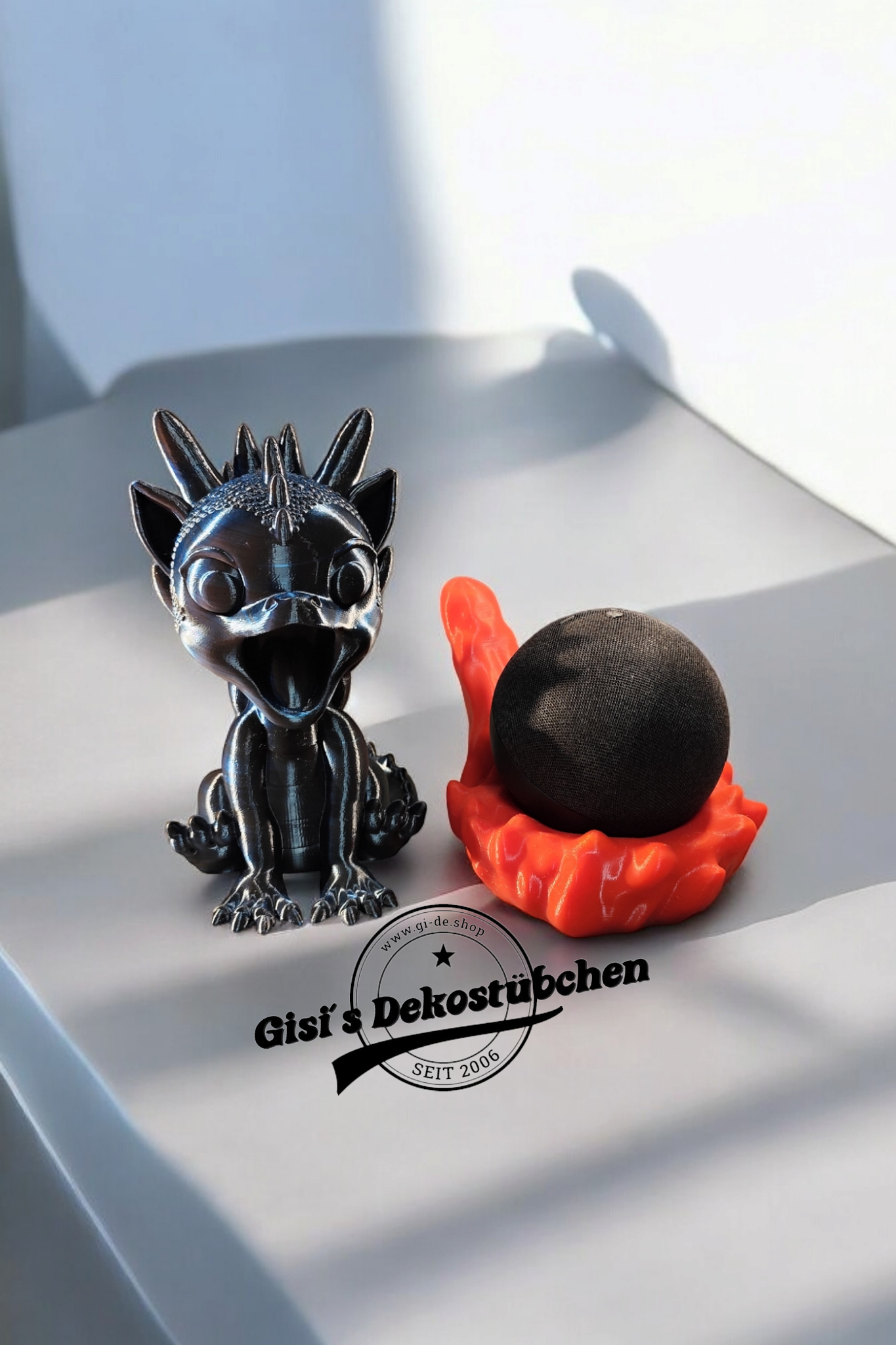 Feuer Drache für Alexa Echo 5 Drachenbaby