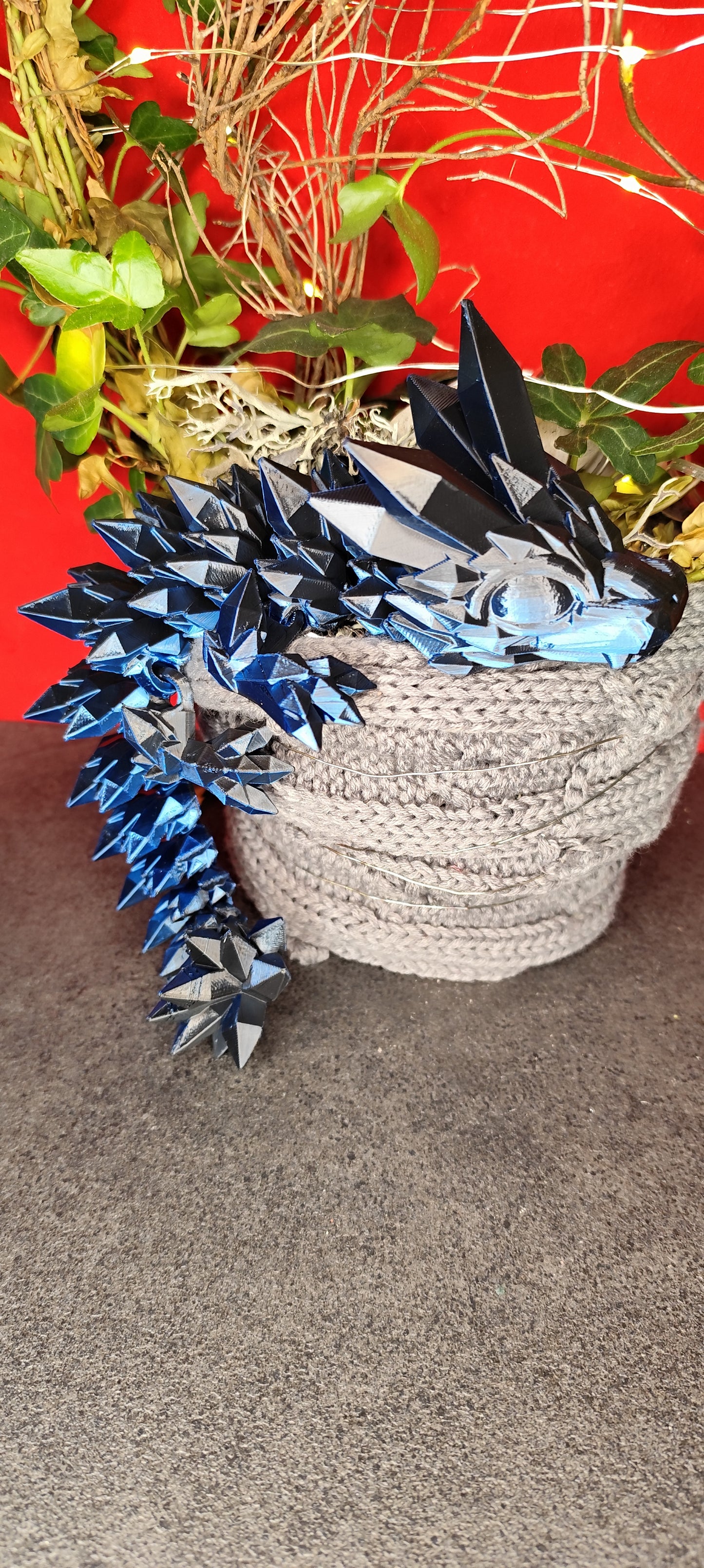 Kristall Drache 3D Druck – Flexi Drache 27 cm – PLA – 28 Farben – Fantasy Deko