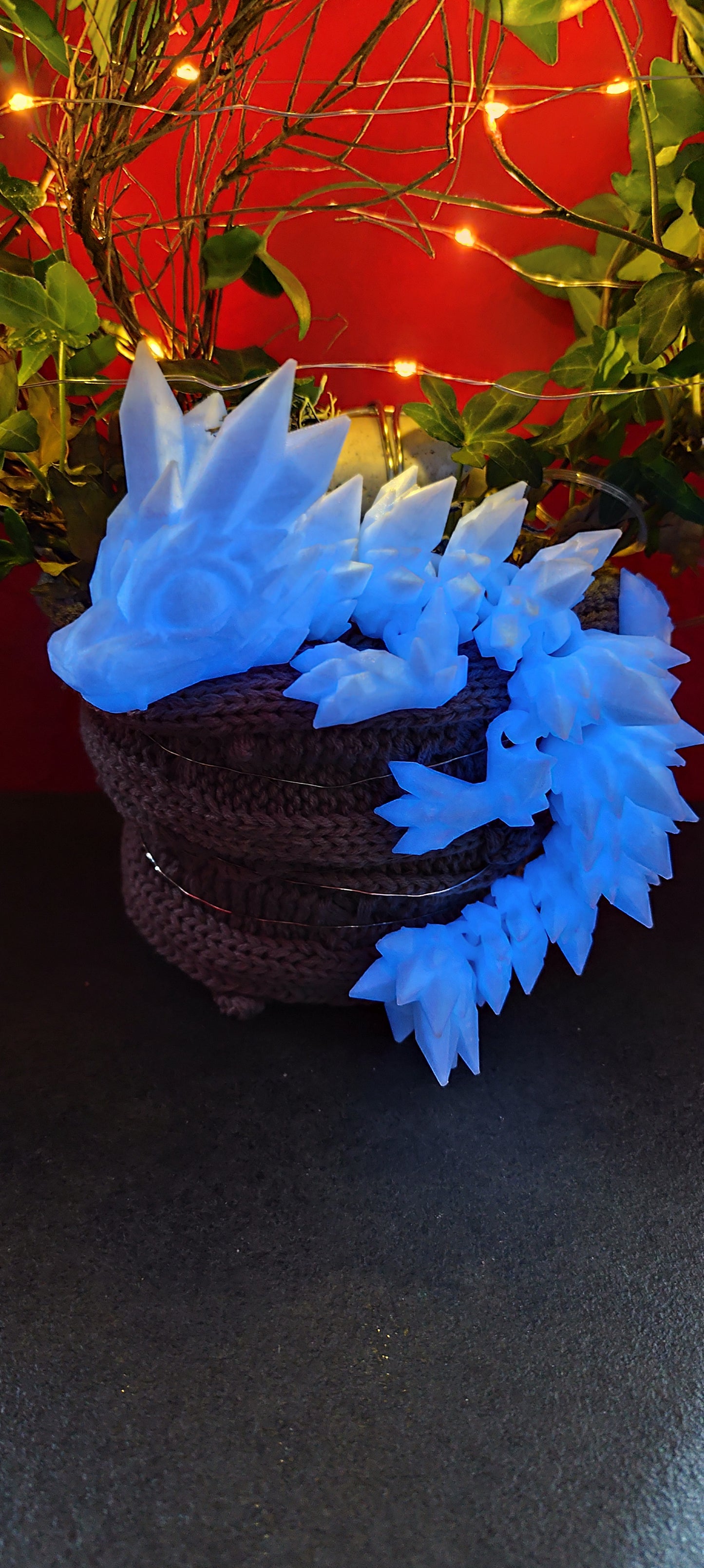 Kristall Drache 3D Druck – Flexi Drache 27 cm – PLA – 28 Farben – Fantasy Deko