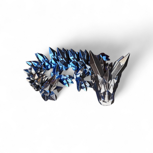 Kristall Drache 3D Druck – Flexi Drache 27 cm – PLA – 28 Farben – Fantasy Deko