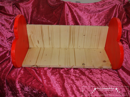 Küchenregal Wandregal Regal Küche Ablage Herz Rot