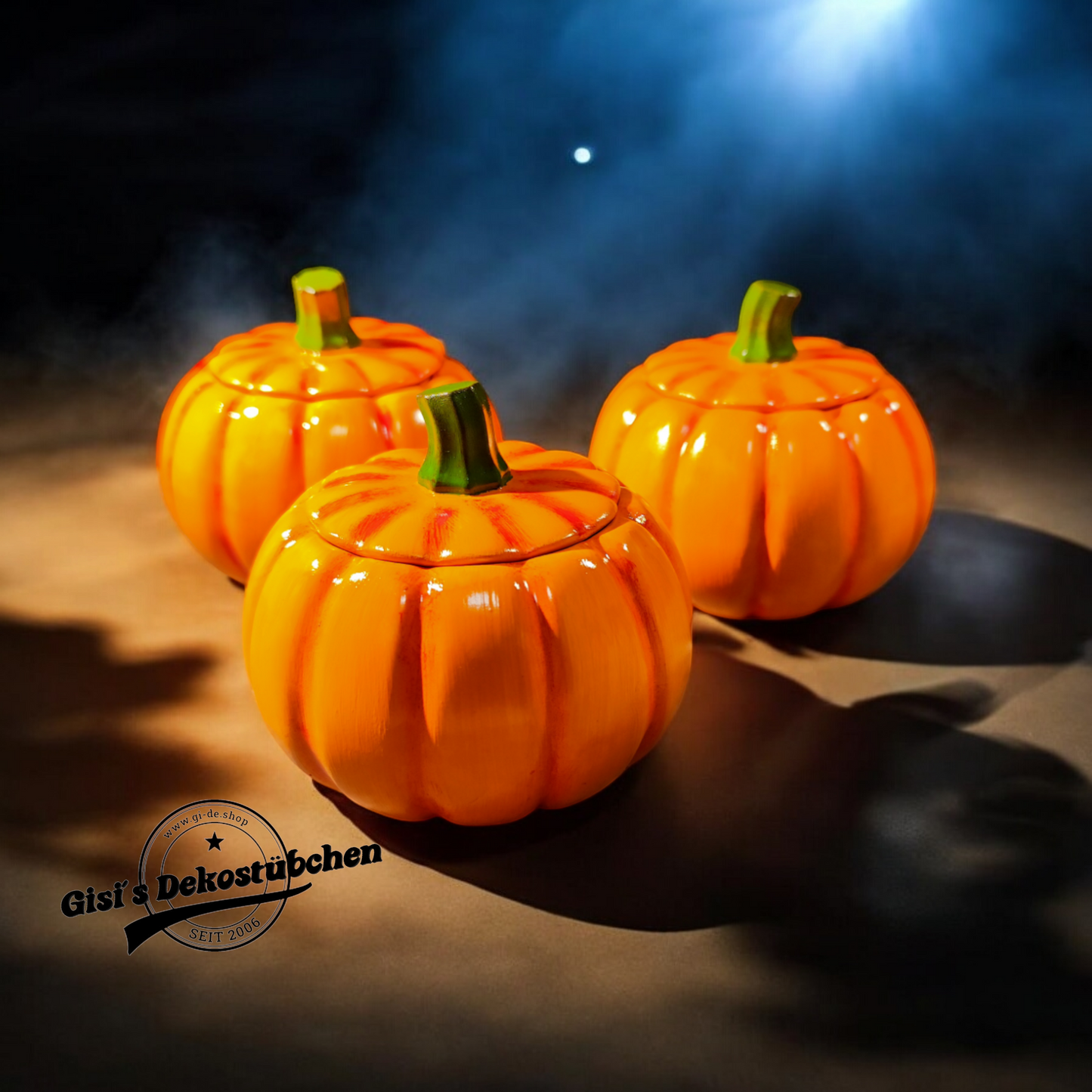 Kürbis Dose mit Deckel Keramik Halloween