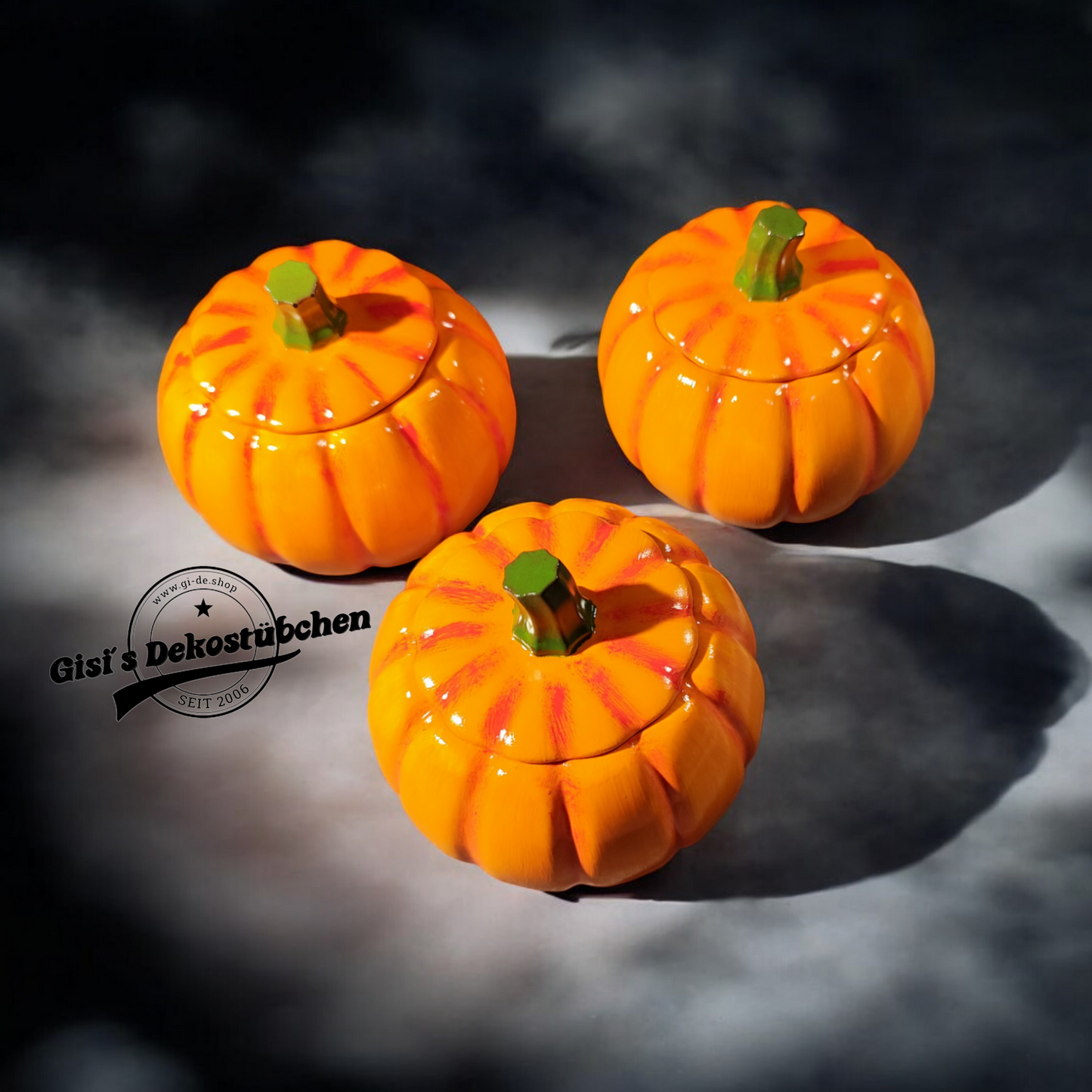 Kürbis Dose mit Deckel Keramik Halloween