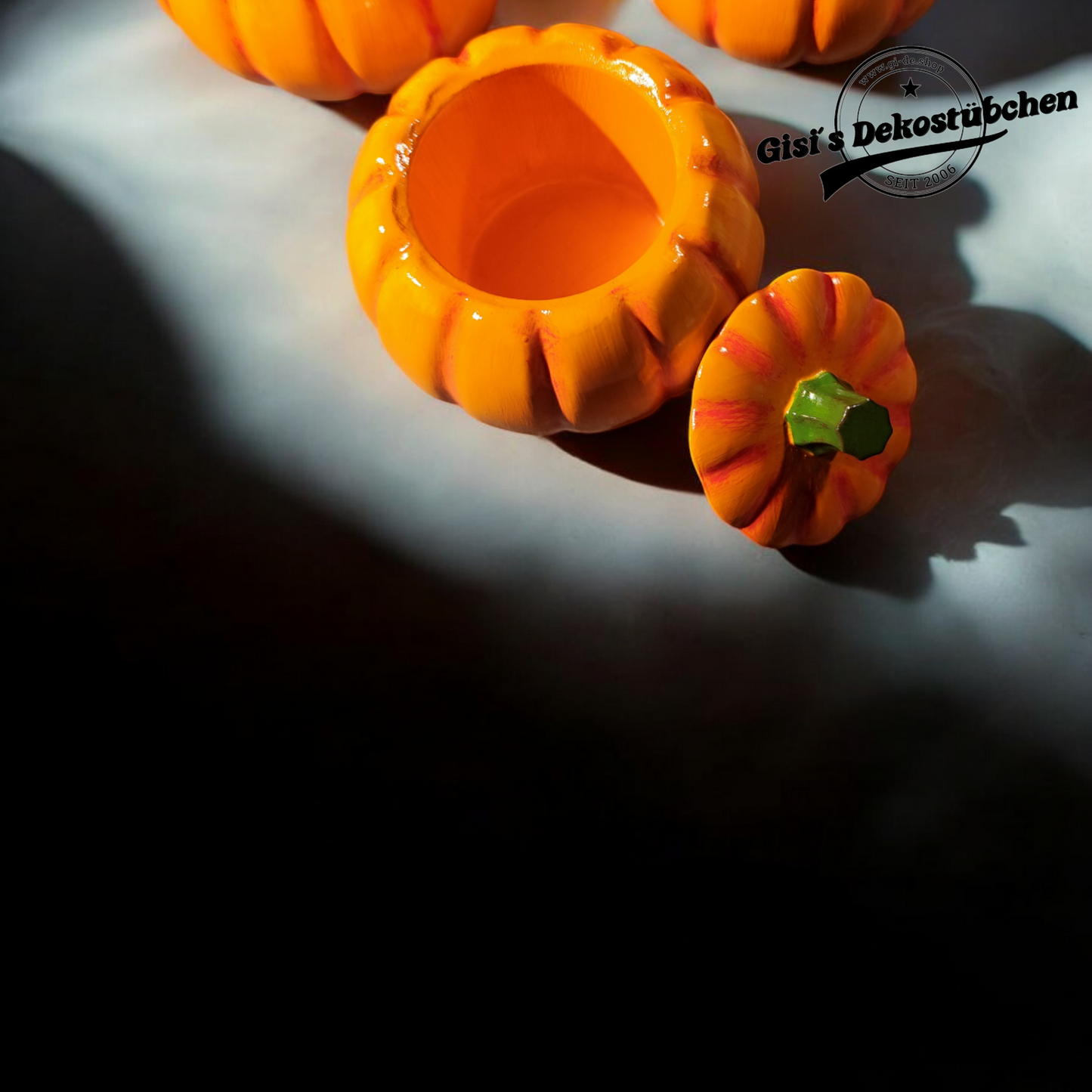 Kürbis Dose mit Deckel Keramik Halloween