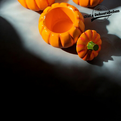 Kürbis Dose mit Deckel Keramik Halloween