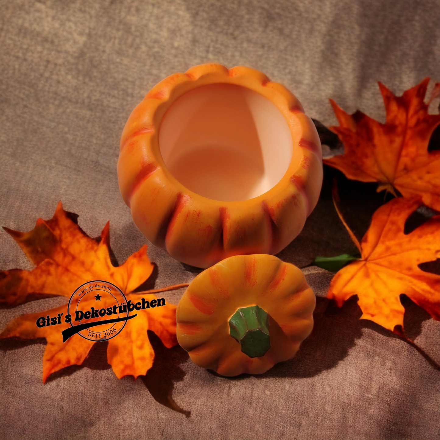 Kürbis Dose mit Deckel Keramik Halloween