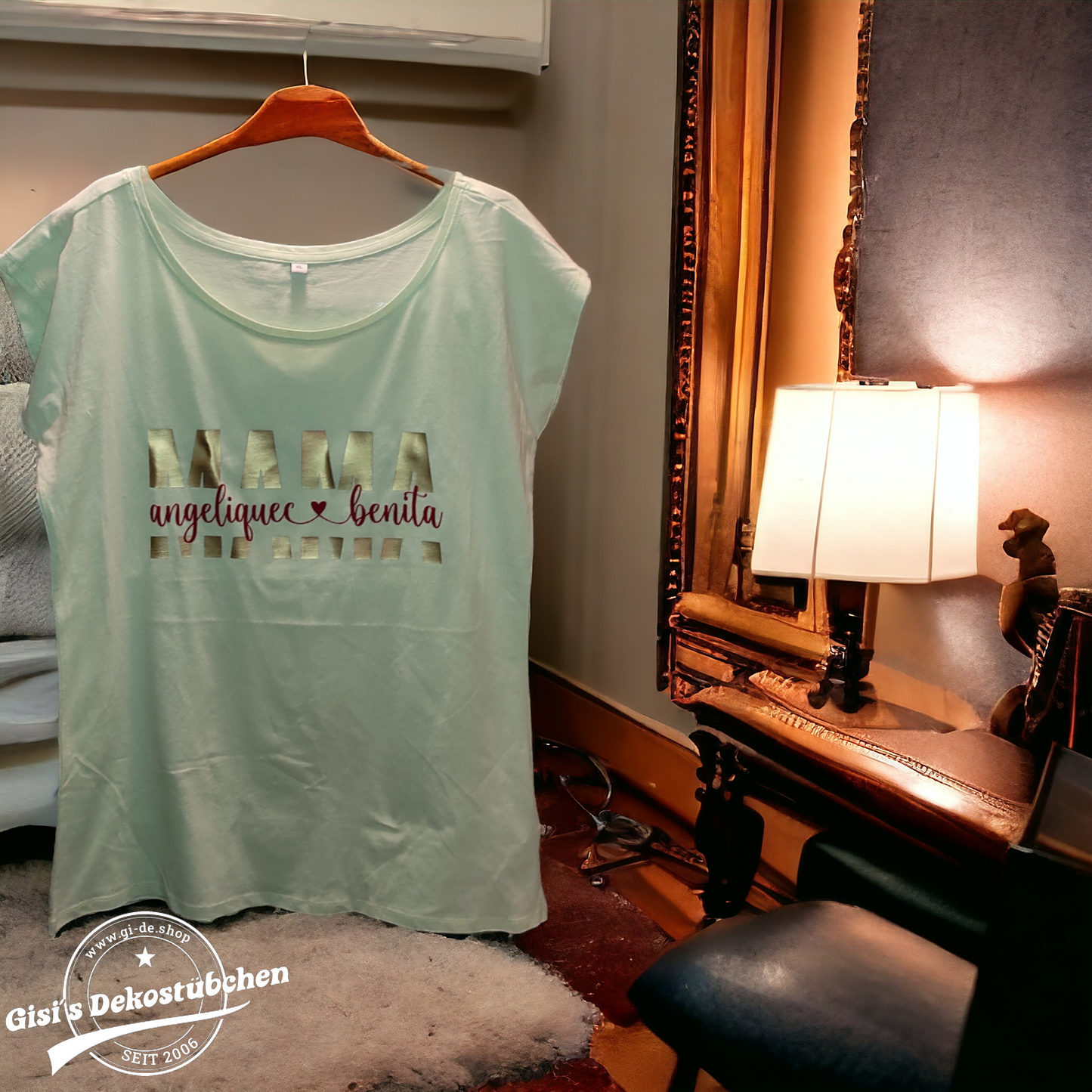 Mama T-Shirt mit Kindernamen Geschenk