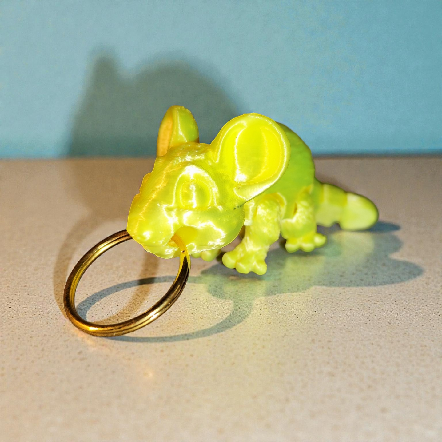 Maus 3D Druck Schlüsselanhänger Figur Deko